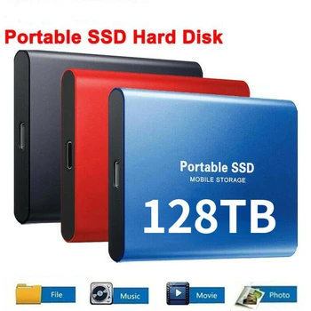 Оригинальный портативный Ssd 2 ТБ M.2 Внешний жесткий диск высокоскоростной Type-C/USB 3.1 Твердотельный накопитель 128 ТБ Жесткий диск Для ПК/mac