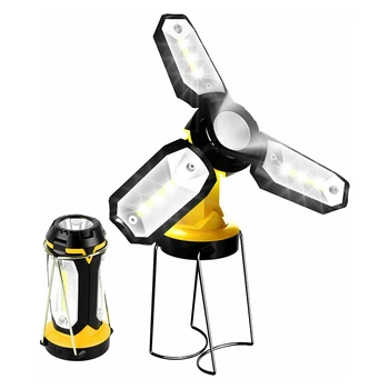 1 шт. Складной светодиодный фонарь для кемпинга, 7 режимов освещения, фонарик, USB-Аккумуляторная лампа для палатки для рыбалки на открытом воздухе, Пеший туризм Изображение 2