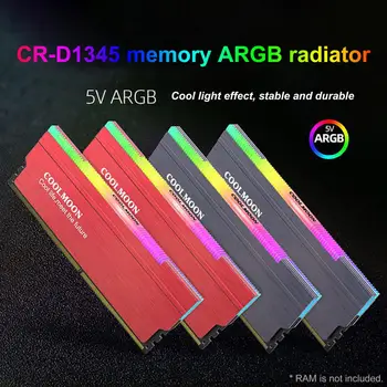 RAM Armor DDR3 DDR2 DDR4 Радиатор 5V 3Pin ARGB Легкий Охлаждающий Вентилятор Радиатор Рассеивания Тепла Корпус Компьютера Радиатор Охлаждения оперативной памяти Изображение 2