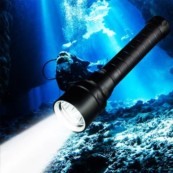 Фонарик для дайвинга C2 Safety Dive Light Torch T6 Подводные фонарики для подводного плавания 100 м для подводных видов спорта, езды на велосипеде, рыбалки на открытом воздухе