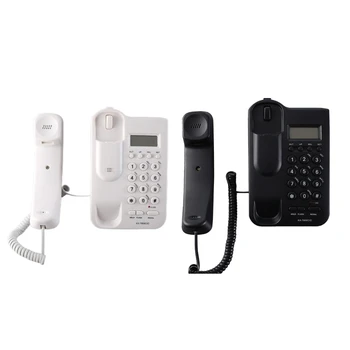 Проводной телефон для рабочего стола Проводной стационарный настольный домашний телефон для пожилых людей Идентификатор вызывающего абонента Встроенный телефон с вызовом на дом