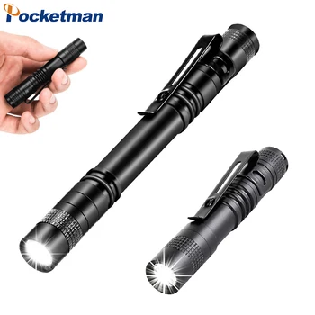 Светодиодный карманный фонарик-ручка, маленький мини-фонарик-ручка с зажимом-держателем, идеальные фонарики для инспекционных работ, ремонта, кемпинга