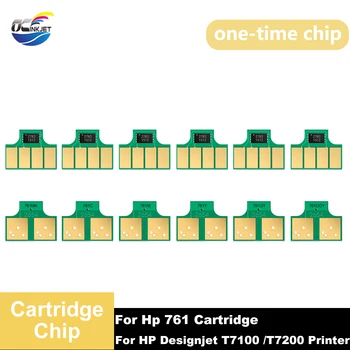 OCINKJET 6 цветов для чипа картриджа HP 761 Одноразовый чип для принтера HP DesignJet T7100 T7200