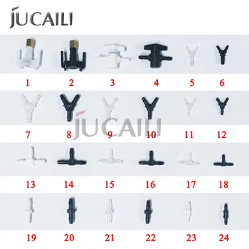 Jucaili 10 шт./лот Разъем для УФ-трубки, Соединитель для шланга с УФ-чернилами Для Epson XP600/DX5/DX7 Печатающая головка, Чернильная трубка, Соединитель для заслонки