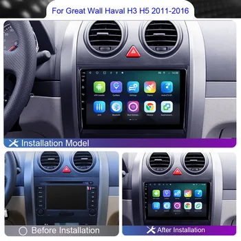 Дорожный 2 Din Android Автомобильный Радиоприемник Мультимедиа Для Great Wall Haval Hover H3 H5 2011 2012 2013 2014 2015 2016 Carplay 4G BT DVD GPS Изображение 2