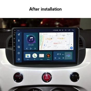 Android 12 DTS Звук Для Fiat 500 Навигация Мультимедийный автомобильный плеер Радио 2Din стерео Bluetooth 48EQ Диапазон WIFI Изображение 2
