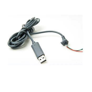 100 шт., высококачественный USB-4-контактный кабель для зарядки, шнур + переходник для замены для Xbox 360, аксессуары для проводного контроллера