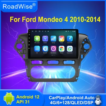8 + 256 Android 12 Автомагнитола Для Ford Mondeo 4 MK4 2010 2011 2012 2013 2014 Мультимедиа Carplay 4G Wifi GPS DSP DVD 2 Din Авторадио