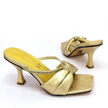Большие размеры 41 42, женские босоножки, блестящие пикантные летние туфли-лодочки на высоком каблуке 7,5 см, женская обувь для клубных вечеринок, Sandalia Feminina