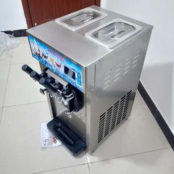 Автоматическая машина для Мягкого мороженого Серебристого Цвета, 3 Вкуса, Коммерческий автомат для производства рулетов мороженого