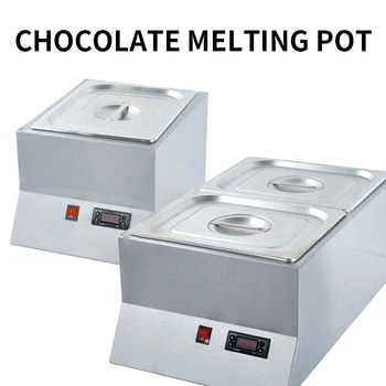 Коммерческая машина для плавления шоколада Электрическая Печь для плавления шоколада Из нержавеющей Стали, Одноцилиндровый котел для плавления шоколада