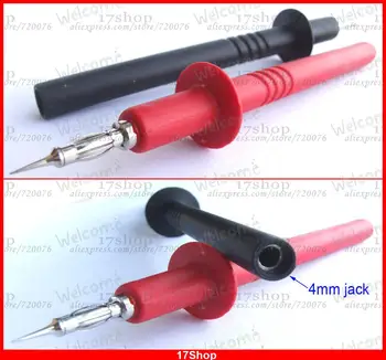 8 шт. Медных силиконовых тестовых зондов, Мультиметровая ручка с зазубринами для 4 мм разъема типа 