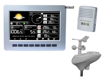 Метеостанция MISOL/WIFI с датчиком на солнечной энергии, беспроводная загрузка данных, хранение данных