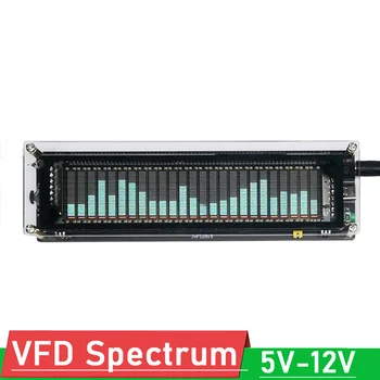 Дисплей музыкального спектра DYKB VFD Индикатор уровня Голосового управления Анализатор ритма VU Метр ДЛЯ автомобильного Усилителя МОЩНОСТИ TYPE-C 5V 12V