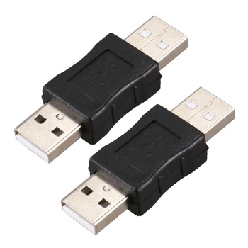 2 штекера адаптера USB A черного цвета
