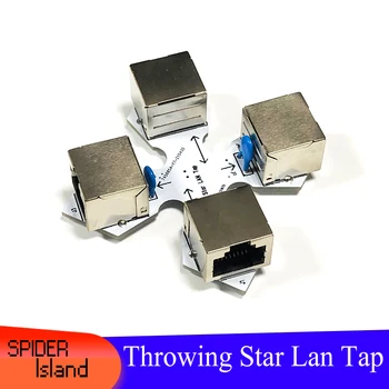 Новая Метательная звезда Lan Tap Разъем RJ45 Пассивный Ethernet tap Мод для захвата сетевых пакетов, Реплика, мониторинг связи по Ethernet