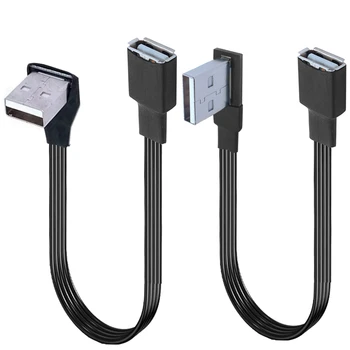 1 М 3 М USB 2.0 A от мужчины к мужчине/женщине 90 угловой удлинительный кабель-адаптер USB2.0 от мужчины к женщине вправо/влево/вниз/вверх Черный кабельный шнур