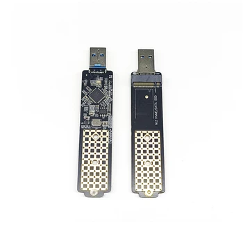 Двойной протокол M2 NVME/SATA SSD Адаптер M/B + M Ключ к USB 3,1 Riser RTL9210B Чип для 2242 2260 2280 M.2 PCIE NVME/NGFF SATA SSD