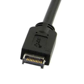 Разъем Jimier USB 3.1 на передней панели для подключения к USB 3.0 Type-A, Удлинительный кабель для передачи данных, Шнур-конвертер 50 см, черный Изображение 2