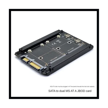 SATA3.0 для Двойной карты расширения MSATA Адаптер MSATA-SATA 6 Гбит/с Плата Конвертера Riser Card для ОС Windows Linux 10 Изображение 2