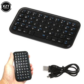 Перезаряжаемая клавиатура Bluetooth 3.0, мини-тонкая беспроводная клавиатура для путешествий, Маленькая портативная клавиатура с 49 клавишами для планшетов и смартфонов