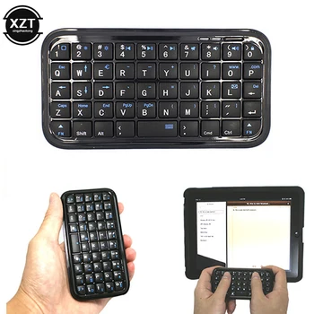Перезаряжаемая клавиатура Bluetooth 3.0, мини-тонкая беспроводная клавиатура для путешествий, Маленькая портативная клавиатура с 49 клавишами для планшетов и смартфонов Изображение 2