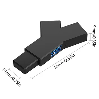 1 шт. USB 3,0 Концентратор Мини Y-образный 3-В-1 TYPE-C3.1 3-Портовый разветвитель USB 3,0 Встроенный 2,0 концентратор-Расширитель Концентратор для ПК Компьютер Ноутбук Изображение 2