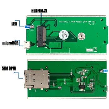 2X Беспроводной адаптер NGFF M.2 Key B к USB-адаптеру Со слотом для sim-карты для модуля WWAN/LTE/4G для настольного компьютера/ноутбука Изображение 2