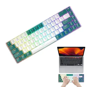 60 Процентная клавиатура Механическая Проводная RGB Подсветка Компактный Дизайн Игровая клавиатура Клавиатура для домашнего офиса для портативных ПК с окном