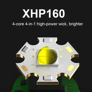 Новейший Фонарик для Дайвинга XHP160 Мощный Светодиодный Фонарик XHP90 Подводная Лампа Перезаряжаемая Ручная Лампа IP68 Профессия Водонепроницаемый Изображение 2