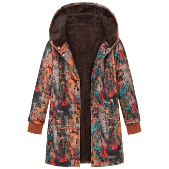 Новое женское платье Больших размеров, хлопковое пальто с длинным рукавом и капюшоном, бархатная куртка с хлопковой подкладкой на осень и зиму
