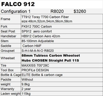 FALCO TT bike 700C Time Trial Triathlon полностью карбоновая Дисковая Рама из углеродного волокна Carbon TT Frame 48 52 54 TT912 Изображение 2
