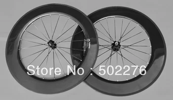 Трубчатая колесная пара 88 мм: Полностью карбоновый дорожный Велосипед 700C колесная пара Дисков + Спицы + ступица + QR-шпажки