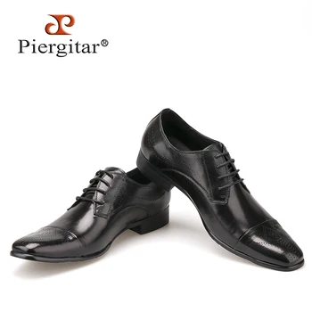Модная высококачественная мужская обувь из натуральной кожи, деловая мужская обувь на шнуровке, обувь с перфорацией типа 
