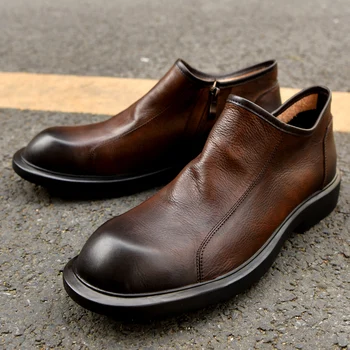 Новая Дизайнерская Обувь Для Мужчин Высокого Класса, Уличные Мотоциклетные ботинки 