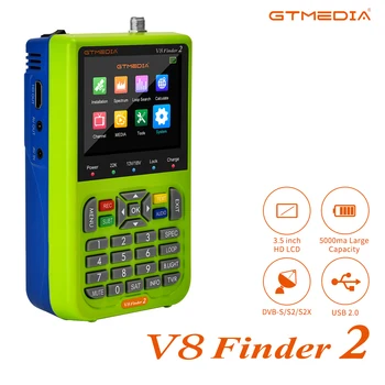 GTMEDIA V8 Finder 2 Цифровой искатель спутникового сигнала DVB-S/S2/S2X 1080P HD H.265 V8 Finder2 TV Satfinder Лучше, чем Finder Meter Изображение 2