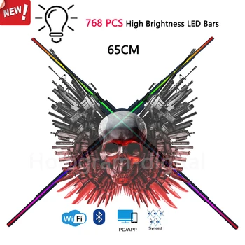 2022 Новое поступление 65 см Голографический плеер Голографический проектор Светодиодный Свет 3D голограмма светодиодный Вентилятор