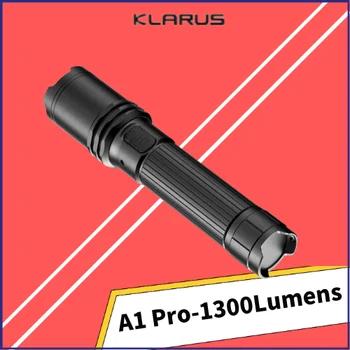 Klarus A1 Pro 1300Lumens Type-C Перезаряжаемый светодиодный фонарик с дальностью луча 280 м, тактический Трох с батареей 18650 2600 мАч