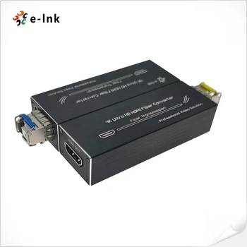 Волоконно-оптический удлинитель Micro Mini 4K HDMI с внешними аудио преобразователями hdmi в волоконно-оптические носители Изображение 2