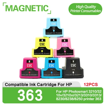 12X Совместимый с магнитными Чернилами картридж для HP 363 Для HP Photosmart 3210/3210v/3210xi/3213/3310/3313/8230/8238/8250 принтер 363