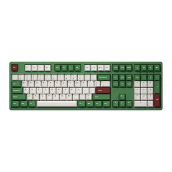 Полноразмерная Механическая игровая клавиатура Akko 3108 DS Matcha Red Bean с проводными 108 клавишами и двойными колпачками для клавиш OEM-профиля PBT