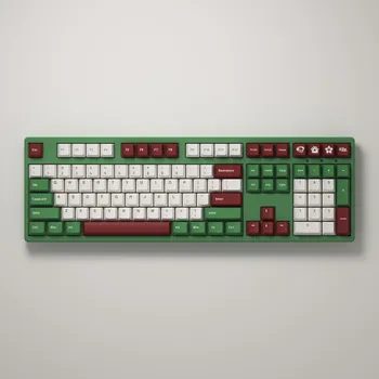 Полноразмерная Механическая игровая клавиатура Akko 3108 DS Matcha Red Bean с проводными 108 клавишами и двойными колпачками для клавиш OEM-профиля PBT Изображение 2