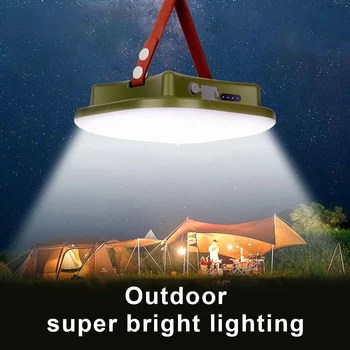 Светодиодный фонарь для палатки 13500 мАч с магнитом для кемпинга на открытом воздухе, прочный в обслуживании, водонепроницаемый USB-фонарь с двумя портами Изображение 2