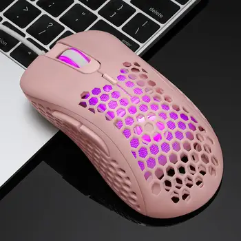 Выдалбливают Сотовую Проводную Игровую Мышь с Красочной Подсветкой для настольного компьютера/Ноутбука