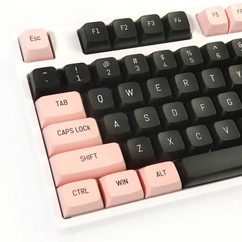 148 Клавиш PBT Keycaps Черный Розовый Колпачок для ключей CSA Профиль Double Shot MX Переключатель Поперечной оси для Механической клавиатуры 61 68 87 104 108