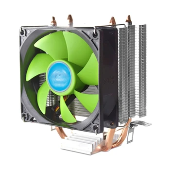 Q1JF Эффективное Охлаждение CPU Cooler Вентилятор 3pin 2 Тепловые Трубки для intel＆ amd LGA 775/1155 Common Platform Тихий Вентилятор Бесшумный Радиатор
