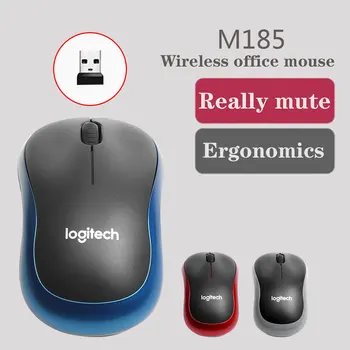 Беспроводная мышь Logitech M185 1000 точек на дюйм, 2,4 ГГц, Оптический эргономичный дизайн, Настольная офисная игровая Мини-портативная энергосберегающая мышь Изображение 2