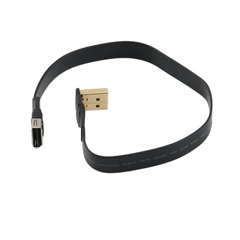 Ленточный удлинитель DisplayPort, штекер-штекер, плоский кабель с защитой от электромагнитных помех, гибкий кабель, угловой разъем DP (P3-P4), 30 см Изображение 2