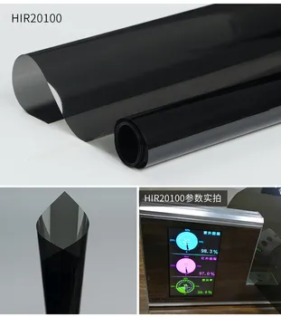HQ25100 VLT25% черная термостойкая нано-керамическая пленка для солнечных лучей на окнах /карбоновая пленка для автомобиля Изображение 2