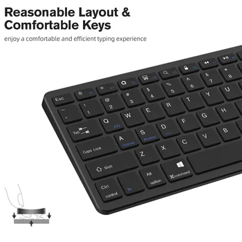 Бесшумная беспроводная клавиатура Подходит для планшета iPad Bluetooth клавиатура Внешняя клавиатура планшета Изображение 2